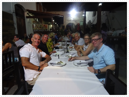 Our welcome dinner in Mindelo, Cape Verdes